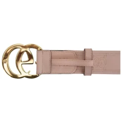 Quiltet læderbælte med GG-motiv