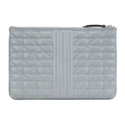 Quiltet læderclutch