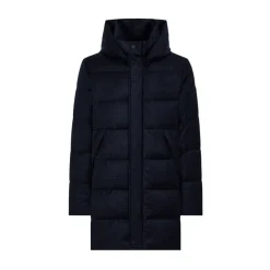 Quiltet Parka med paspolerede sidelommer