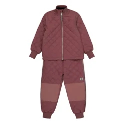 Quiltet Termosæt med Fleece - Rose Brown