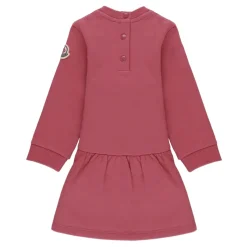 Rød Baby Bomulds Kjole Pige Logo Print