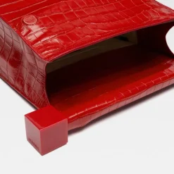 Rød Læder Clutch Taske