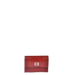 Red crocodile print wallet