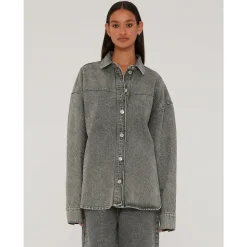 Rhinestone Denim Skjorte