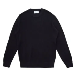 Ribstrikket Sort Sweater Kevin Model