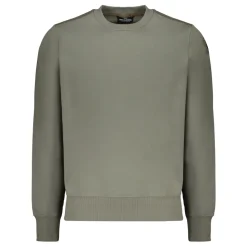 Ribstrikket sweatshirt med rund hals og logomærke