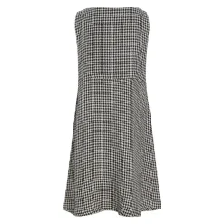 Ærmeløs Pepita Kjole Sort/Ivory