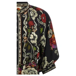 Rococo Flowers Belted Midi Dress