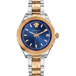 Rosaguld Sølv Blå Skive Kvartsur