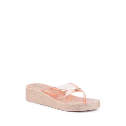 Rose Gold Glitter Flip Flops