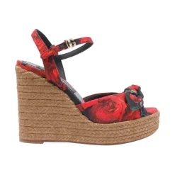 Rose Red Lolita Blomst Kile Sandaler