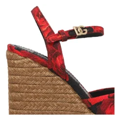 Rose Red Lolita Blomst Kile Sandaler