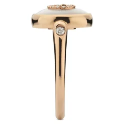 Sammenføjelig ring i lyserødguld, mop, diamant, gg pavé