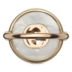 Sammensatte ring i lyserød guld, mop, diamanter, gg pavé