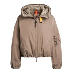 Satin Oversize Bomberjakke med Dun