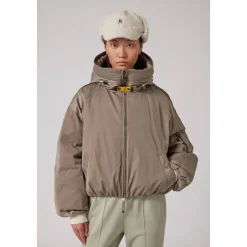 Satin Oversize Bomberjakke med Dun