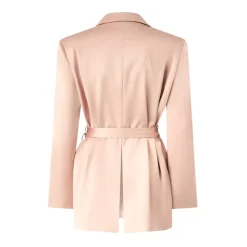 Satinjakke med bælte