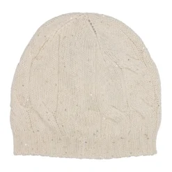 Sequin Cable Beanie
