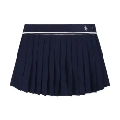 Serif Logo Plisseret Nederdel