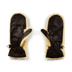 Shearling Leather Logo Handsker