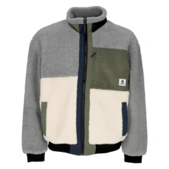 Sherpa Jakke Multifarvet Høj Hals Lynlås