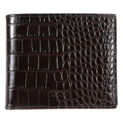 Shiny Printed Croc Exotic T Line Wallet
