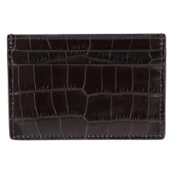 Shiny Printed Croc Exotic Line Classic Credit Card Holder