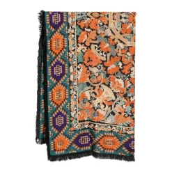 Silketrykt Multifarvet Tørklæde