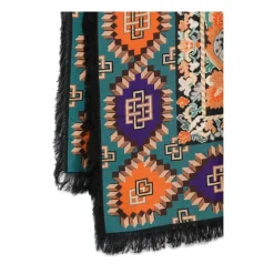 Silketrykt Multifarvet Tørklæde