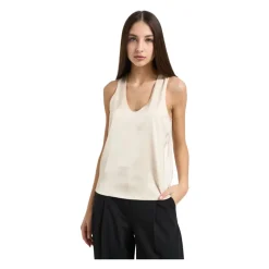 Skinnende satinbluse