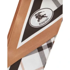 Skinny Check Knight Stamp Silketørklæde