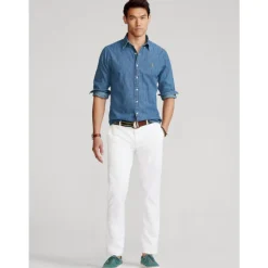 Skjorte i denim med skræddersyet pasform