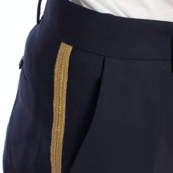 Skreddersyet bukser med dekorativt sidebånd