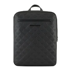 Slank læderrygsæk med ørneprint