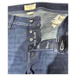 Slim Carbon Label Mørk Vasket Jeans
