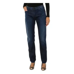 Slim Fit Denim Jeans med læderstriber