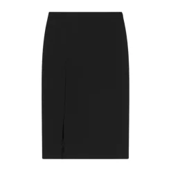 Slim Fit Stretch Nederdel med Frontslids