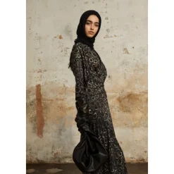 Sort Åben Strikket Bandana