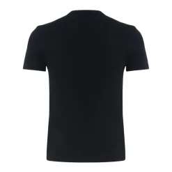 Sort bomuldst-shirt med lille hjerte