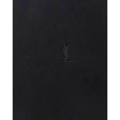 Sort Crew-neck Sweater med Cassandre Broderi