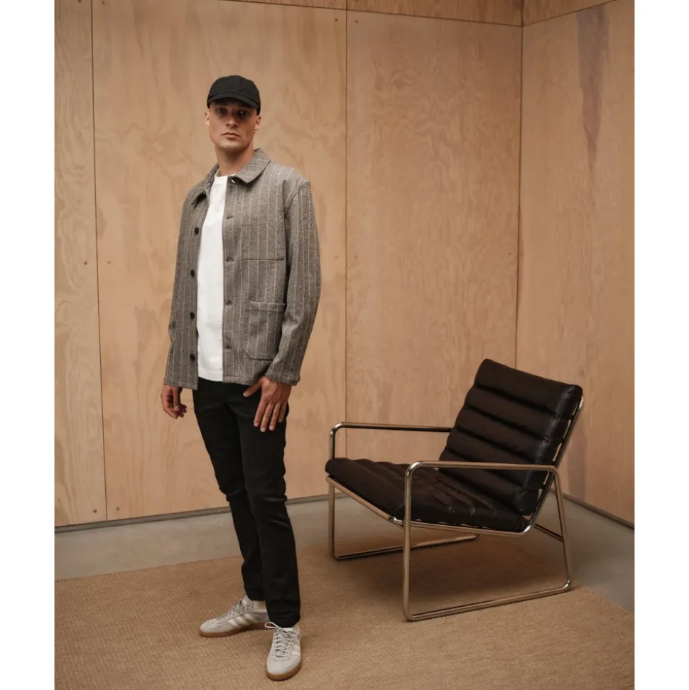 Sort Denim Slim Jeans med Super-Stretch