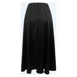 Sort Diamant Satin Nederdel