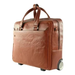 Sort firkantet computer-dokumentmappe med hjul