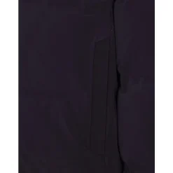 Sort hættet polstret frakke