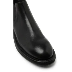 Sort Kalveskind Slip-On Støvler