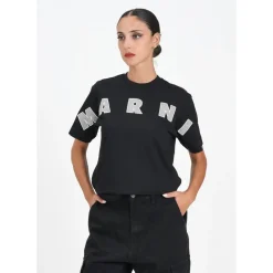 Sort kortærmet logo T-shirt