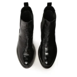 Sort krøllet-effekt tøfler.Dette produkt er stort i størrelsen.