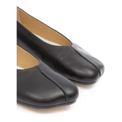 Sort læder flade sko