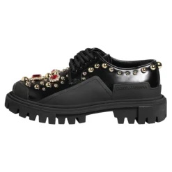 Sort læder juvel Derby sko