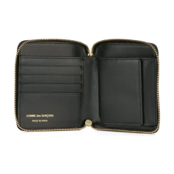 Sort Læder Lynlås Pung